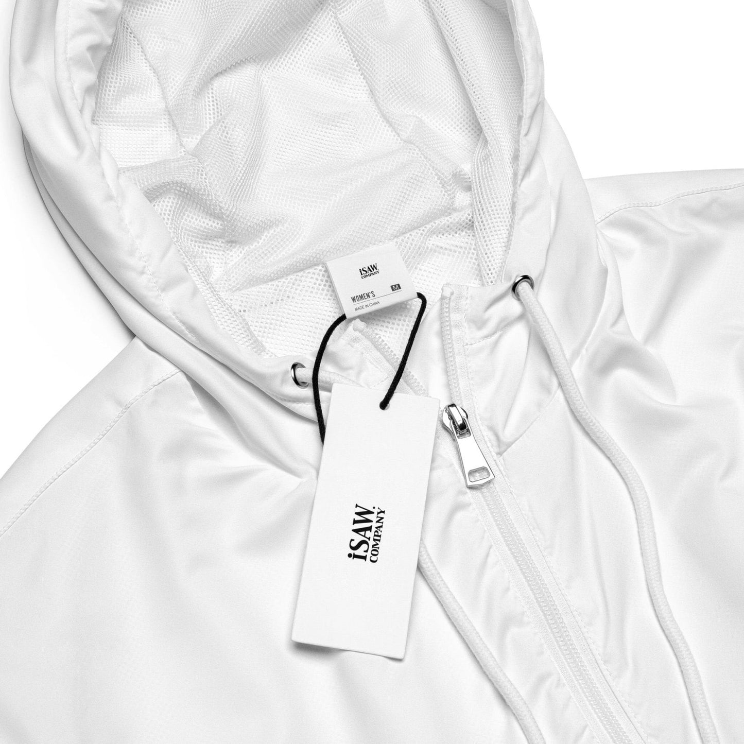 iSAW Womens White Cropped Windbreaker