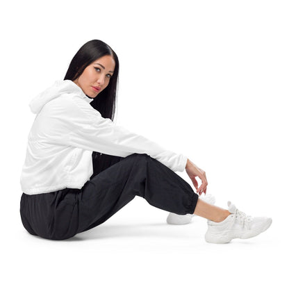 iSAW Womens White Cropped Windbreaker