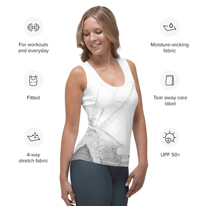Watercolour Grey Splash - Womens Tank Top