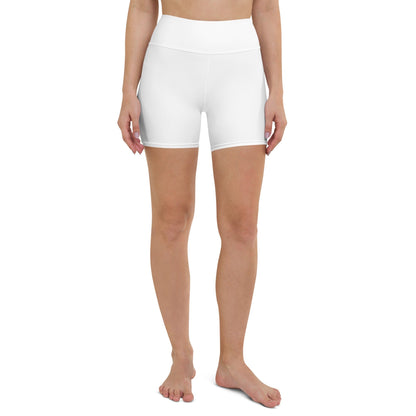 iSAW Womens White Yoga Shorts - Comfort Fit