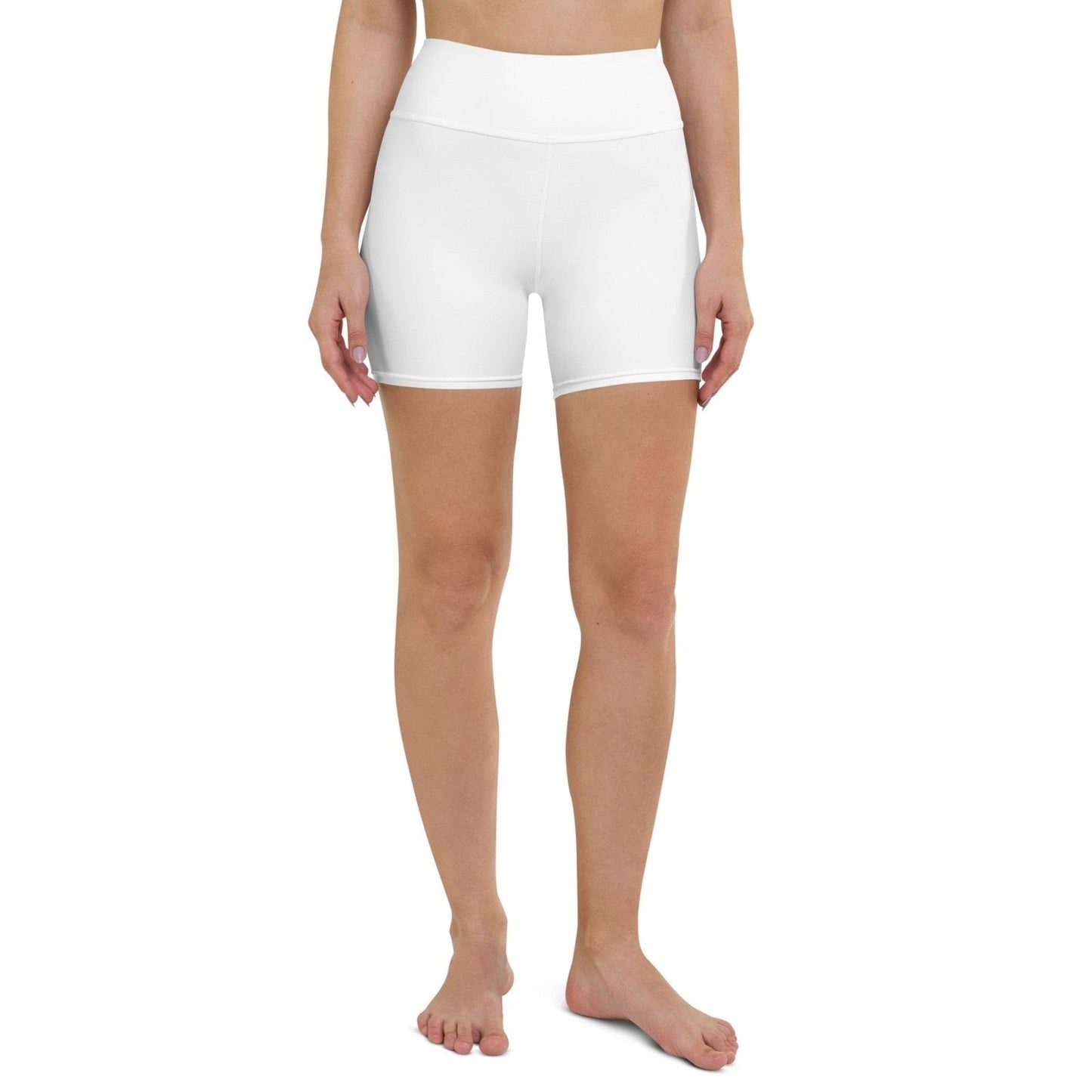 iSAW Womens White Yoga Shorts - Comfort Fit