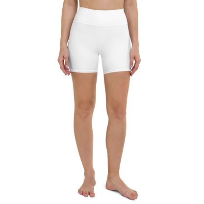 iSAW Womens White Yoga Shorts - Comfort Fit