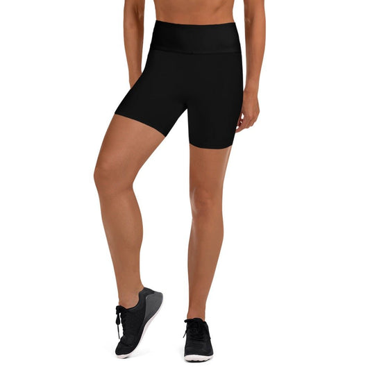 iSAW Womens Black Yoga Shorts - Comfort Fit