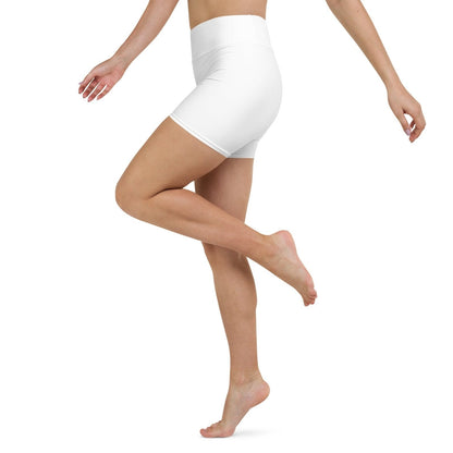 iSAW Womens White Yoga Shorts - Comfort Fit