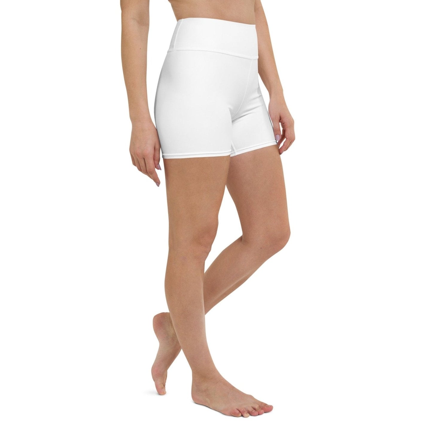 iSAW Womens White Yoga Shorts - Comfort Fit