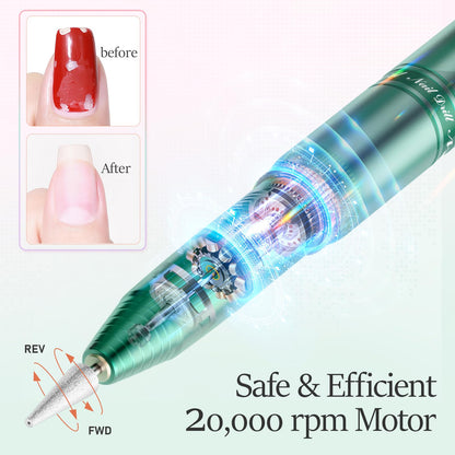 alle's 20000RPM Electric Nail Drill – Cordless Manicure Kit