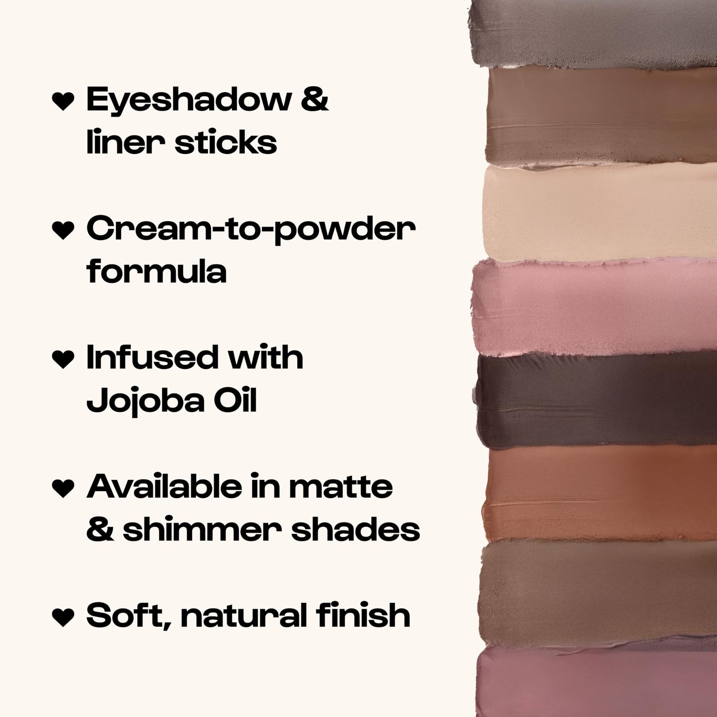 ALLEYOOP 11th Hour Waterproof Cream Eyeshadow Stick – Long-Lasting Matte Eyeshadow & Liner in Smoky Mocha