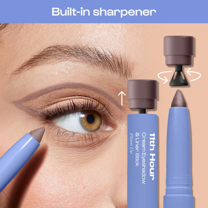 ALLEYOOP 11th Hour Waterproof Cream Eyeshadow Stick – Long-Lasting Matte Eyeshadow & Eyeliner (Black Matte)