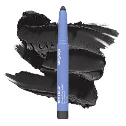 ALLEYOOP 11th Hour Waterproof Cream Eyeshadow Stick – Long-Lasting Matte Eyeshadow & Eyeliner (Black Matte)
