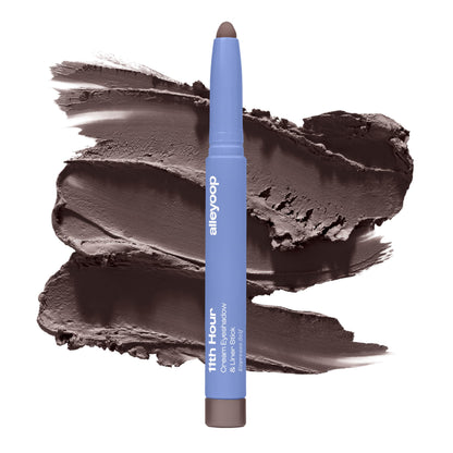 ALLEYOOP 11th Hour Waterproof Cream Eyeshadow Stick – Long-Lasting Matte Eyeshadow & Liner in Smoky Mocha