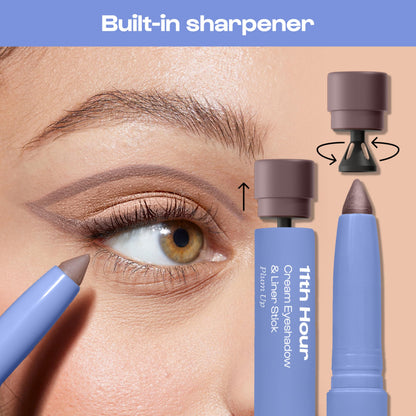 ALLEYOOP 11th Hour Waterproof Cream Eyeshadow Stick – Long-Lasting Brown Shimmer, Cream-to-Powder, 2-in-1 Shadow & Liner