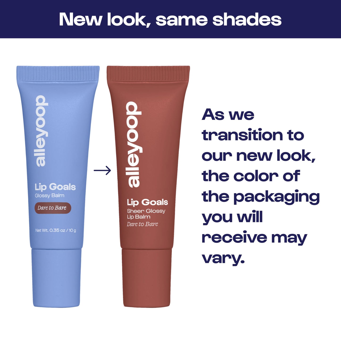 ALLEYOOP Lip Goals – Moisturizing Lip Balm with Clean Vegan Formula, Sheer Rosy Brown Tint