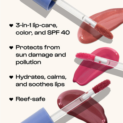 ALLEYOOP Sun Serum Lip Oil SPF 40 – Tinted, Hydrating Lip Moisturizer