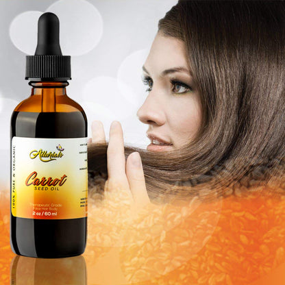 Allurials Carrot Seed Oil (2 Oz) – 100% Pure & Organic, Cold-Pressed