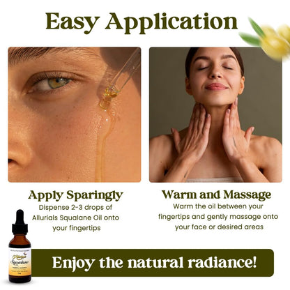 Allurials 100% Organic Squalane Oil – Plant-Based Face, Hair & Body