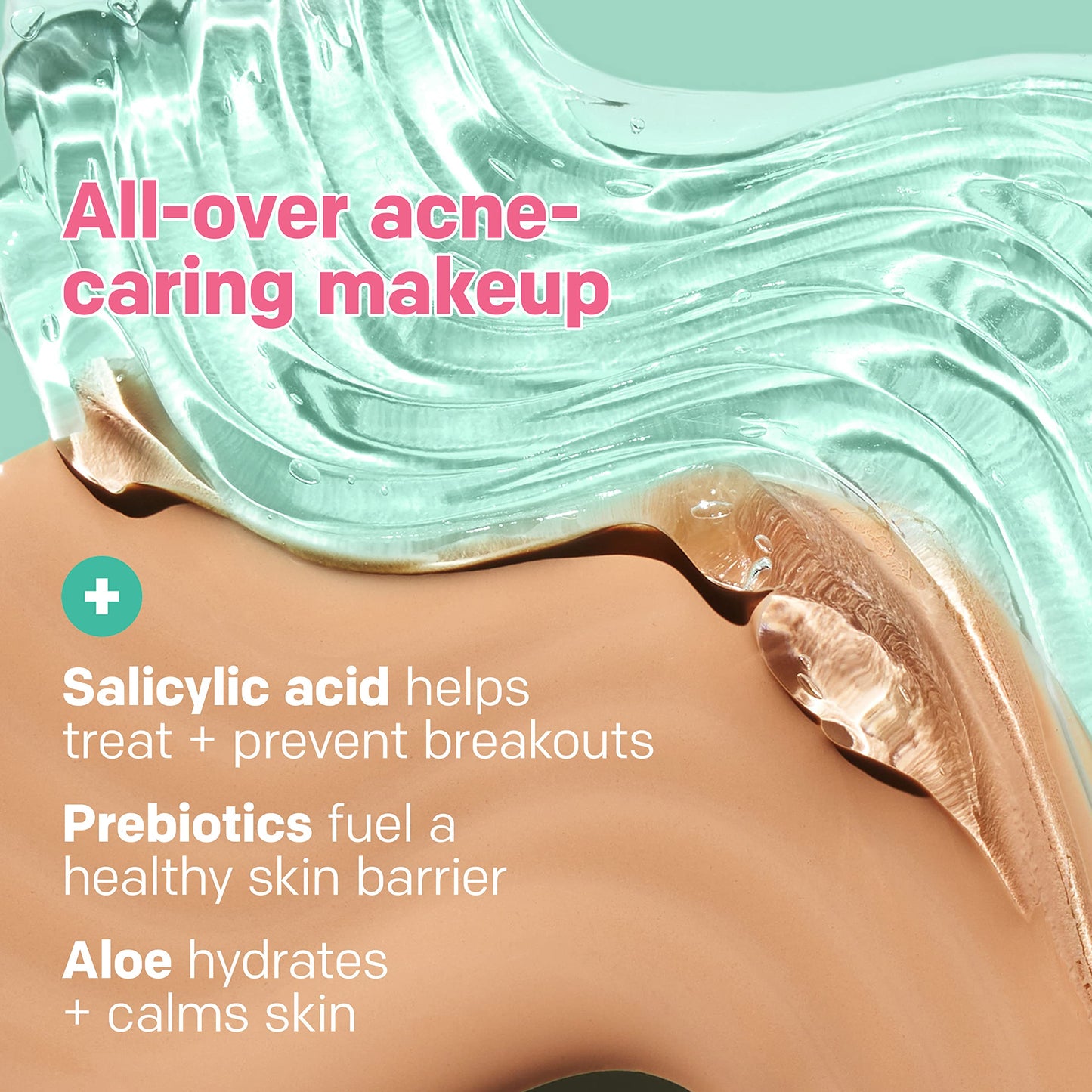 Almay Clear Complexion Acne Foundation with Salicylic Acid – Medium Coverage, Soft Matte, Hypoallergenic, 099 Porcelain