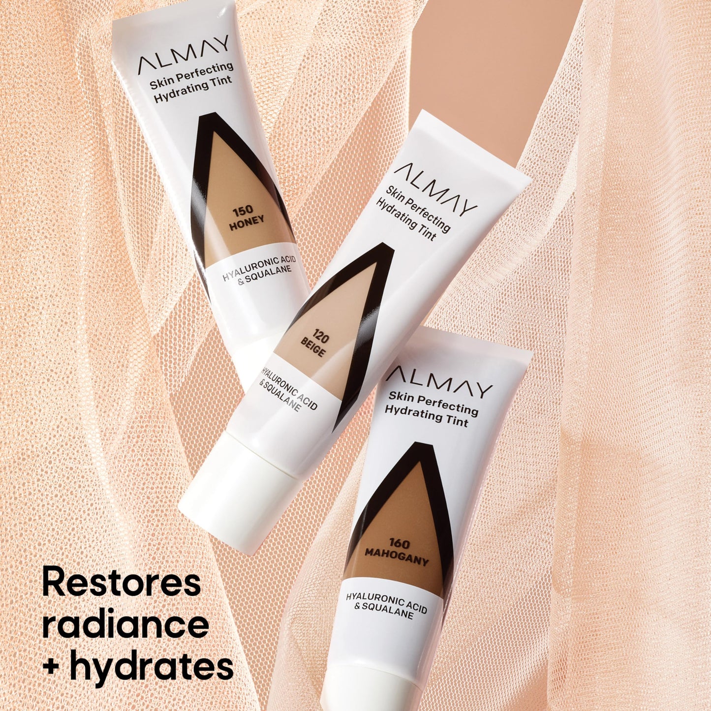 Almay Hydrating Liquid Foundation Tint — Lightweight, Dewy Finish, Hypoallergenic, Fragrance Free, Beige 120