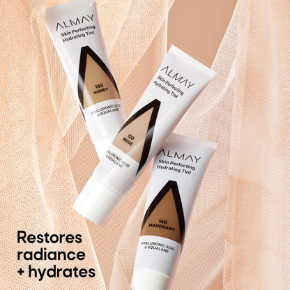 Almay Hydrating Liquid Foundation Tint — Lightweight, Dewy Finish, Hypoallergenic, Fragrance Free, Beige 120