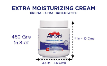 Almipro Extra Moisturizing Cream for Dry & Delicate Skin – Fragrance-Free & Non-Greasy (15 oz)