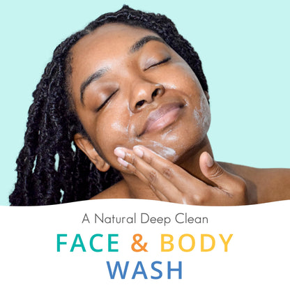 Almond Clear Face & Body Wash – Gentle Mandelic Acid Cleanser for Acne & Folliculitis, 17.25 oz