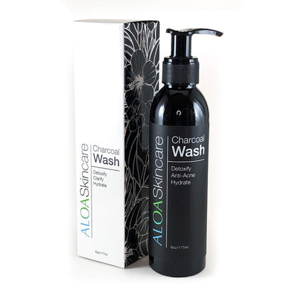 ALOA Detoxifying Charcoal Face Wash with Vitamin C & Green Tea | Acne-Fighting Daily Cleanser