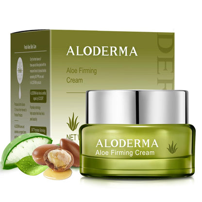Aloderma Firming Cream for Face and Neck – 62% Organic Aloe Vera, Hyaluronic Acid & Carnosine
