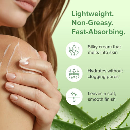 Aloe Infusion Aloe Vera Face & Body Cream — Hydrating, Non-Greasy Moisturizer