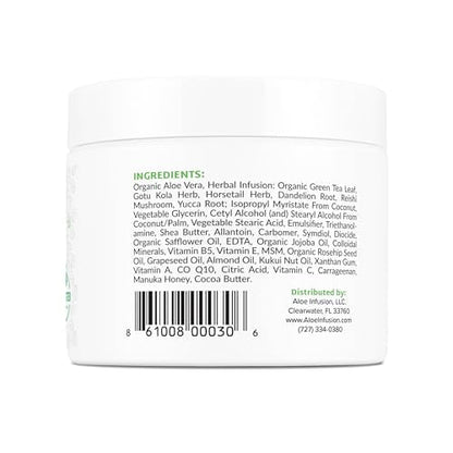 Aloe Infusion Aloe Vera Face & Body Cream — Hydrating, Non-Greasy Moisturizer