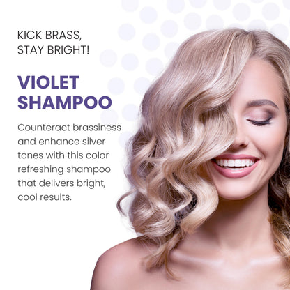 ALOXXI Violet Shampoo for Blonde & Silver Hair – Neutralizes Brassiness & Brightens Tones