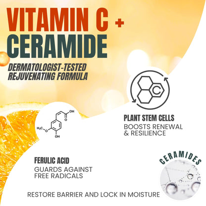 Alozera Vitamin C Body Lotion with Ceramides & Stem Cells — Fragrance-Free, 2×16.9 oz