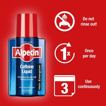 Alpecin C1 Caffeine Shampoo + After Shampoo Liquid – Hair Performance Enhancer Bundle
