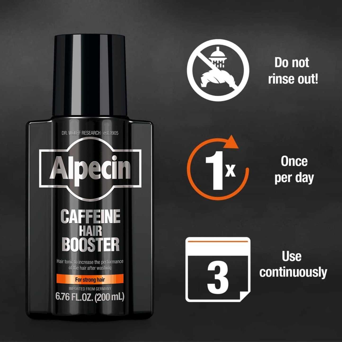Alpecin Caffeine Hair Booster – 6.76 oz | Energize Scalp & Fuller Hair