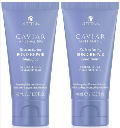 Alterna Caviar Anti-Aging Bond Repair Shampoo & Conditioner – 1.35 Fl Oz (Pack of 2)