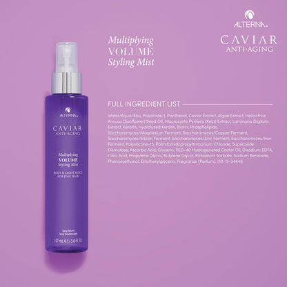 Alterna Caviar Anti-Aging Multiplying Volume Styling Mist, 5 fl oz – Instant Root-to-Tip Volume