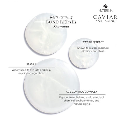 Alterna CAVIAR Bond Repair Shampoo & Conditioner Bundle – Anti-Aging, Sulfate-Free, 16.5 oz