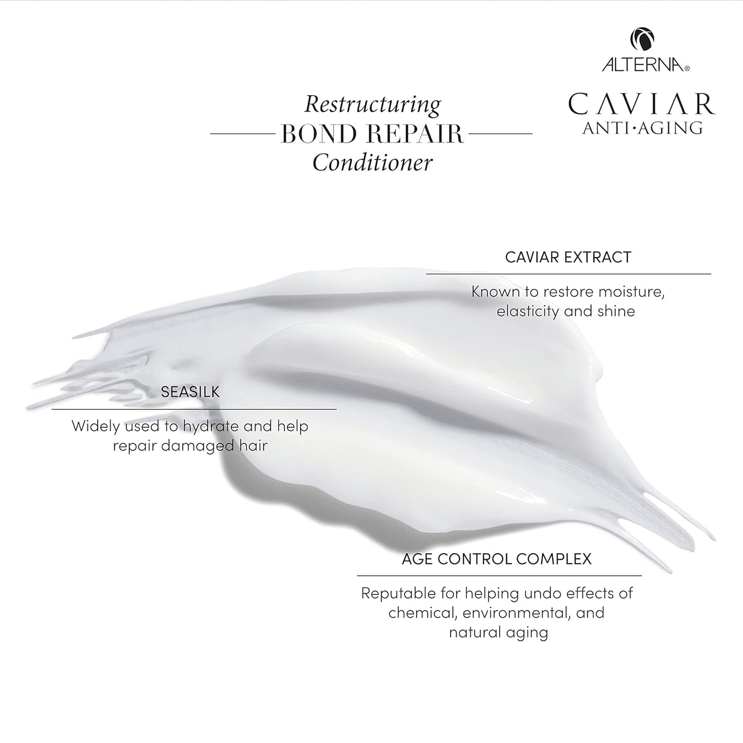 Alterna CAVIAR Bond Repair Shampoo & Conditioner Bundle – Anti-Aging, Sulfate-Free, 16.5 oz