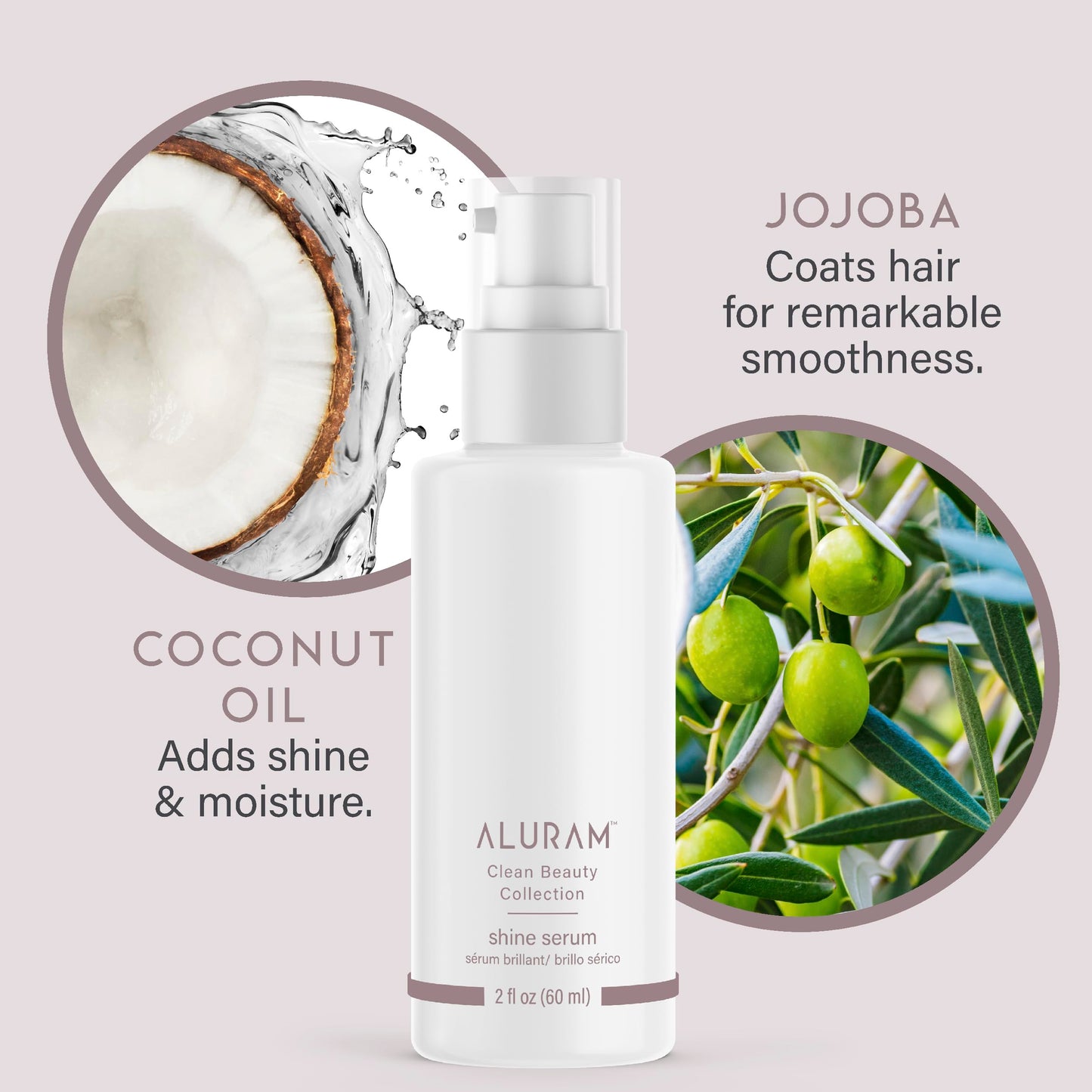 ALURAM Coconut Water Shine Serum – Frizz Elimination & Radiant Gloss for All Hair Types | 2 fl oz