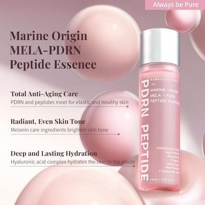 Always Be Pure Marine Origin Mela-PDRN Peptide Essence – Skin Renewal Serum with Salmon DNA & Niacinamide (150ml)