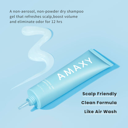 AMAXY Wet Dry Shampoo Gel | Instant Freshness, Volume & Oil Absorption, Non-Aerosol, Powder-Free