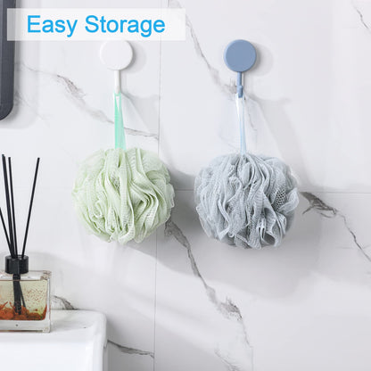 AmazerBath Loofah Sponge 75g/ea – Exfoliating Bath Scrubber, Large 5.9-inch, Set of 4 Neutral Colors