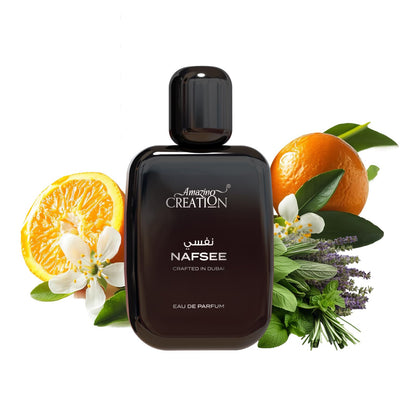 Amazing Creation Nafsee Eau de Parfum for Men – Woody Floral Aromatic 100ml