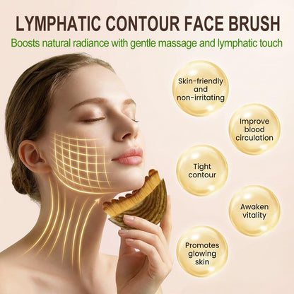 AmazingLink 2-Piece Lymphatic Contour Face Brush – Sculpt & Drainage, Anti-Puffiness (2-Pack)