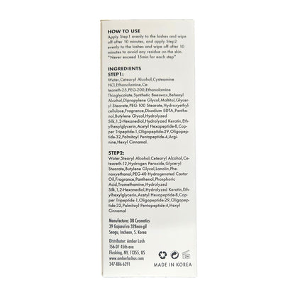 Amber Lash Curlerful 2-Step Brow Lamination Kit Step 1 & Step 2 20 ml Each for Lashes & Brows