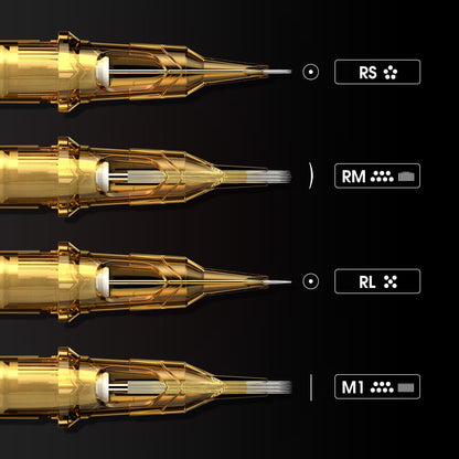 Ambition Glory Tattoo Cartridges #8 Bugpin 14RL 0.25mm 20pcs – Disposable Round Liner for Rotary Machines