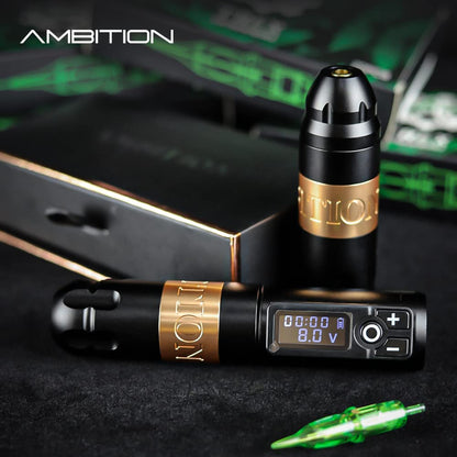 Ambition Soldier Rotary Battery Pen Tattoo Machine | 2400mAh Wireless Power & Coreless Motor