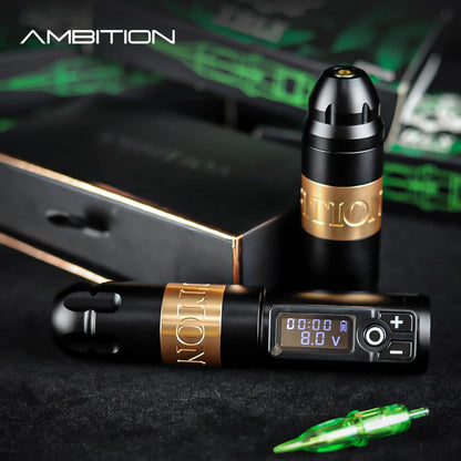 Ambition Soldier Rotary Battery Pen Tattoo Machine – 2400mAh Wireless Power, Coreless Motor