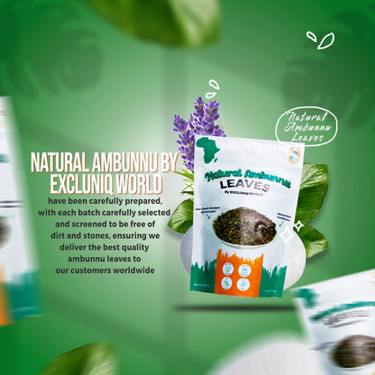 Ambunnu Leaves by Excluniq World – 50g Pack | Herbal Hair Detangler, Shampoo & Conditioner for Dry & Damaged Hair