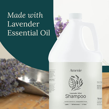 Amenie Lavender Mint Shampoo - 4 Gallon Case | Vegan & Paraben-Free