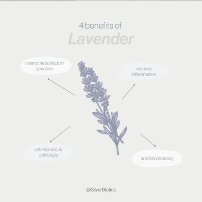 American Biotech Labs Silver Biotics Nano Silver Healing Lotion Cream — Lavender, Hyaluronic Acid (3.4 oz)