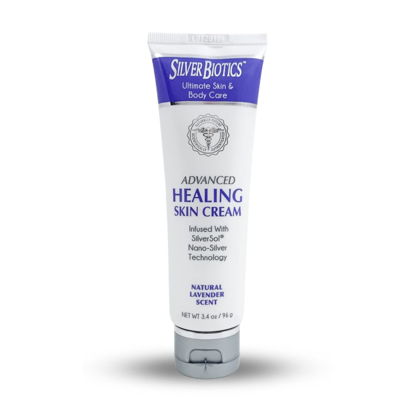 American Biotech Labs Silver Biotics Nano Silver Healing Lotion Cream — Lavender, Hyaluronic Acid (3.4 oz)